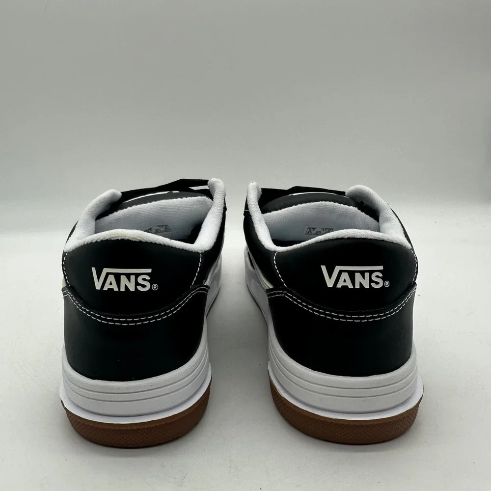 Vans 721356 Mens Size 9.5 VN000D2B9X1 Hylane Black White Gum Leather Skate Shoes
